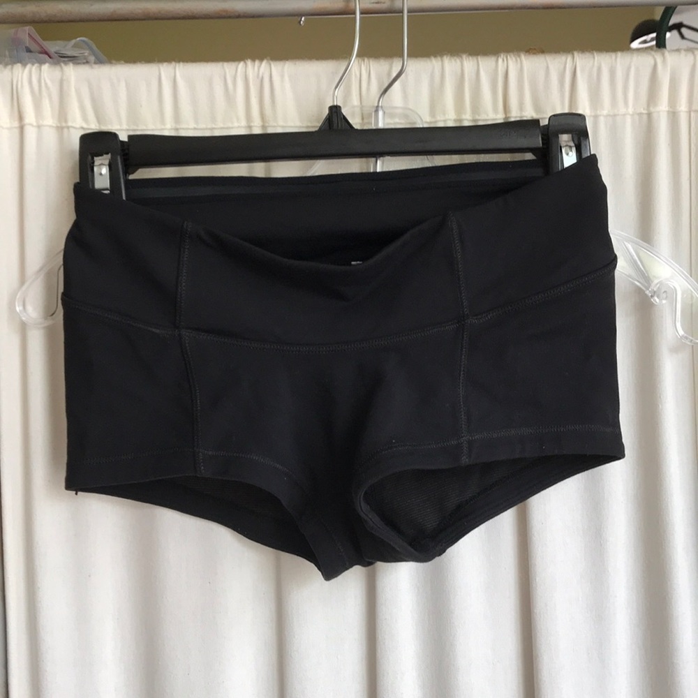 Black Lululemon Brief Shorts
